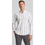 Weiße Gestreifte HUGO BOSS Boss Orange Button Down Kragen Regular Fit Hemden aus Baumwolle für Herren Größe 3 XL 