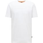 Weiße Business Kurzärmelige HUGO BOSS Boss Orange Bio Nachhaltige T-Shirts aus Jersey für Herren Größe M 