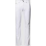Weiße HUGO BOSS Boss Orange Slim Fit Jeans mit Reißverschluss aus Baumwollmischung für Herren Weite 33, Länge 32 