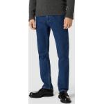 Blaue HUGO BOSS Boss Orange Slim Fit Jeans mit Reißverschluss aus Baumwolle für Herren Weite 33, Länge 32 