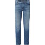 Blaue Loose Fit HUGO BOSS Boss Orange Tapered Jeans aus Baumwollmischung für Herren Weite 32, Länge 32 