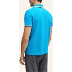 Blaue HUGO BOSS BOSS Bio Herrenpoloshirts & Herrenpolohemden mit Knopf aus Baumwolle Größe 6 XL 