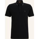 Schwarze Kurzärmelige HUGO BOSS BOSS Herrenpoloshirts & Herrenpolohemden mit Knopf aus Baumwolle Größe 4 XL 