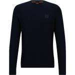 Dunkelblaue Langärmelige HUGO BOSS BOSS Kaschmir-Pullover aus Wolle für Herren Größe 3 XL 