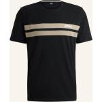 Schwarze Gestreifte HUGO BOSS BOSS T-Shirts aus Baumwollmischung für Herren Übergrößen 