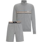Reduzierte Graue Unifarbene HUGO BOSS BOSS Herrenschlafanzüge & Herrenpyjamas mit Reißverschluss aus Jersey Größe M 