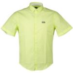 Hellgrüne Halblangärmelige HUGO BOSS BOSS Button Down Kragen Regular Fit Hemden für Herren Größe M für den für den Frühling 