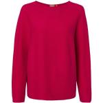 Pinke Unifarbene Langärmelige HUGO BOSS Boss Orange Rundhals-Ausschnitt Kaschmir-Pullover aus Baumwolle für Damen Größe L für den für den Herbst 