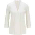 Weiße HUGO BOSS BOSS Festliche Blusen mit Reißverschluss aus Seide für Damen Größe M für den für den Sommer 
