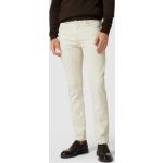 Reduzierte Offwhitefarbene Unifarbene HUGO BOSS BOSS Delaware Slim Fit Jeans mit Reißverschluss aus Baumwolle für Herren Weite 36, Länge 32 