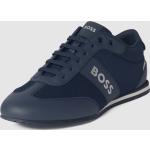 Reduzierte Marineblaue HUGO BOSS BOSS Low Sneaker aus Textil für Herren Größe 46 