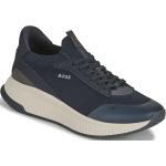 Reduzierte Marineblaue HUGO BOSS BOSS Low Sneaker aus Textil für Herren Größe 42 