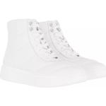 Reduzierte Weiße Gesteppte HUGO BOSS BOSS High Top Sneaker & Sneaker Boots aus Leder für Damen Größe 40 