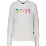 Reduzierte Weiße Casual HUGO BOSS BOSS Rundhals-Ausschnitt Herrensweatshirts aus Baumwolle mit Kapuze Größe XS 