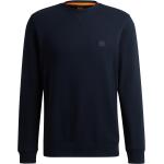 Dunkelblaue Langärmelige HUGO BOSS BOSS Herrensweatshirts aus Baumwolle Größe 4 XL 