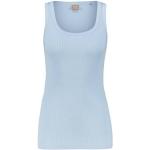 Reduzierte Blaue Unifarbene Casual HUGO BOSS BOSS Rundhals-Ausschnitt T-Shirts aus Jersey für Damen Größe L 1-teilig 