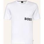 Reduzierte Weiße HUGO BOSS BOSS Shirts mit Tasche aus Baumwolle für Herren Übergrößen 