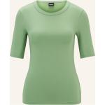 Hellgrüne HUGO BOSS BOSS U-Ausschnitt T-Shirts aus Polyamid für Damen Größe S 