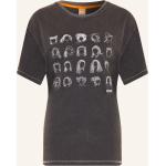 Schwarze Bestickte HUGO BOSS BOSS T-Shirts aus Baumwolle für Damen Größe S 