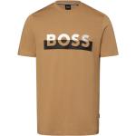 Reduzierte Kamelbraune Bestickte HUGO BOSS BOSS Rundhals-Ausschnitt T-Shirts für Herren Größe XXL 