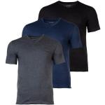 Schwarze Unifarbene Kurzärmelige HUGO BOSS BOSS V-Ausschnitt T-Shirts aus Baumwolle für Herren Größe XXL 3-teilig 