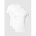 Weiße HUGO BOSS BOSS V-Ausschnitt T-Shirts aus Baumwolle für Herren Größe XL 3-teilig 