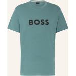 Reduzierte Petrolfarbene HUGO BOSS BOSS T-Shirts aus Baumwolle für Herren Übergrößen 