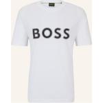 Weiße Kurzärmelige HUGO BOSS BOSS Nachhaltige T-Shirts aus Jersey für Herren Größe 6 XL 