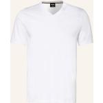 Weiße HUGO BOSS BOSS V-Ausschnitt T-Shirts aus Baumwolle für Herren Übergrößen 