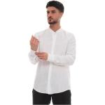 Reduzierte Weiße Unifarbene Casual HUGO BOSS BOSS Leinenhemden aus Leinen für Herren Größe 4 XL 