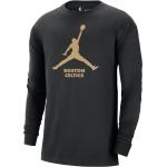 Reduzierte Schwarze Langärmelige Nike Essentials Boston Celtics T-Shirts für Herren Größe L 