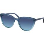 Blaue Runde Runde Sonnenbrillen aus Kunststoff für Damen 
