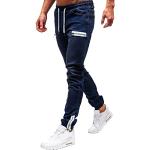 Dunkelblaue Streetwear Slim Fit Jeans mit Reißverschluss aus Denim für Herren Größe L für den für den Winter 