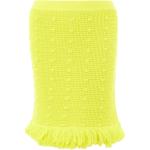 Reduzierte Gelbe BOTTEGA VENETA Midi Strickröcke mit Fransen aus Baumwolle für Damen Größe L 