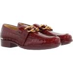 Bottega Veneta Loafers & Ballerinas - Loafers In Shiny Crocodile Embossed Leather - Gr. 41 (EU) - in Rot - für Damen