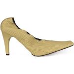 Reduzierte Beige BOTTEGA VENETA Karree High Heels & Stiletto-Pumps aus Kalbsleder für Damen Größe 35,5 