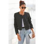 Schwarze Elegante LASCANA Mini Kurzjacken & Cropped-Jackets aus Bouclé für Damen Größe S für den für den Sommer 