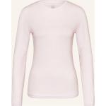 Hellrosa Langärmelige BOVIVA T-Shirts aus Viskose für Damen Größe XS 