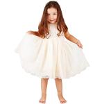 Cremefarbene Vintage Kinderspitzenkleider aus Tüll für Mädchen 