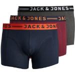Burgundfarbene Unifarbene Jack & Jones Noos Herrenboxershorts aus Jersey Größe 6 XL Große Größen 