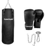 Boxsport-Set 3-tlg: Boxsack inkl Aufhängekette, Sicherheitshaken & Boxhandschuhe