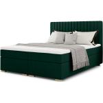 Dunkelgrüne Brayden Studio Betten mit Bettkasten mit Ornament-Motiv mit Stauraum 200x200 
