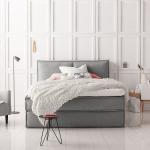 Graue KINX Betten mit Matratze aus Stoff 140x220 