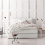 Weiße KINX Betten mit Matratze aus Stoff 180x220 