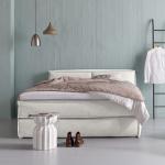 Weiße KINX Betten mit Matratze aus Stoff 200x200 