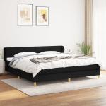 Schwarze Betten mit Matratze aus Stoff Taschenfederkern 200x200 