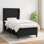 Schwarze Betten mit Matratze aus Stoff Taschenfederkern 80x200 