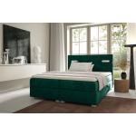 Grüne Boxspringbetten mit Bettkasten aus Stoff 140x220 