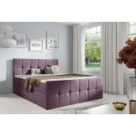 Violette Boxspringbetten mit Bettkasten aus Stoff 140x200 
