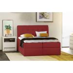 Rote Fun-Möbel Boxspringbetten mit Bettkasten aus Kunstleder Tonnentaschenfederkern 160x200 